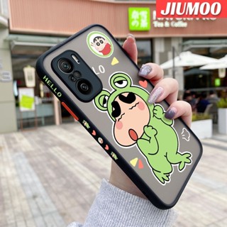 เคสมือถือ แบบใส ขอบสี่เหลี่ยม ลายการ์ตูนชินจัง กันกระแทก สําหรับ Xiaomi MI POCO F3 Redmi K40 K40 Pro