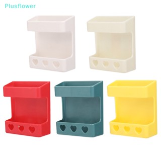 &lt;Plusflower&gt; กล่องเก็บของ แบบติดผนัง รีโมทคอนโทรล เคสเก็บโทรศัพท์มือถือ ที่วางปลั๊ก ลดราคา