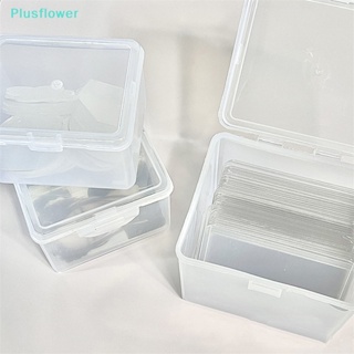 &lt;Plusflower&gt; กล่องเก็บโฟโต้การ์ด สติกเกอร์ใส เกาหลี ไอดอล ที่ใส่บัตร โต๊ะ จัดเก็บ จัดหมวดหมู่กล่อง เครื่องเขียน ลดราคา