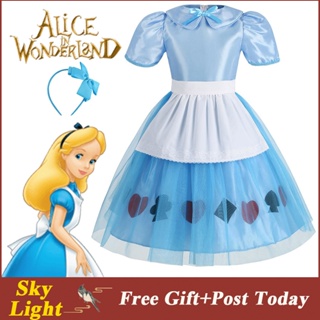 ชุดเดรสคอสเพลย์ Alice in Wonderland TUTU เหมาะกับปาร์ตี้ฮาโลวีน สําหรับเด็กผู้หญิง