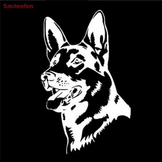 [Smileofen] ใหม่ สติกเกอร์แฟชั่น ลาย GERMAN SHEPHERD DOG สีขาว สําหรับติดตกแต่งรถยนต์