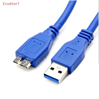 [EruditerT] สายเคเบิล usb 3.0 ตัวผู้ เป็น micro b ความเร็วสูง 30 ซม. สําหรับฮาร์ดดิสก์ภายนอก [ใหม่]