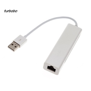 Turbobo อะแดปเตอร์ฮับการ์ดเครือข่ายอีเธอร์เน็ต LAN USB 2.0 RJ45 3 พอร์ต สําหรับ Mac iOS Android