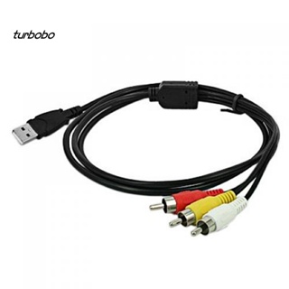 Turbobo อะแดปเตอร์สายเคเบิ้ล USB เป็น 3RCA Audio Video A/V สําหรับ TV Mac PC