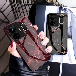 สําหรับ Realme GT Neo 5 GT3 หรูหรา หินอ่อน กระจกนิรภัย มันวาว เคสแข็ง ป้องกันการตก เคสป้องกัน