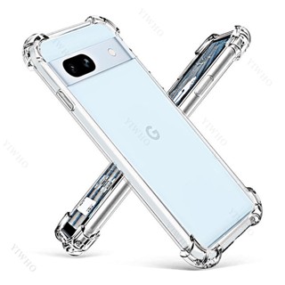 เคสซิลิโคนใส กันกระแทก พร้อมมุมเสริม สําหรับ Google Pixel 4 XL 6 Pro 7a 7 Pro 8 Pro Pixel8