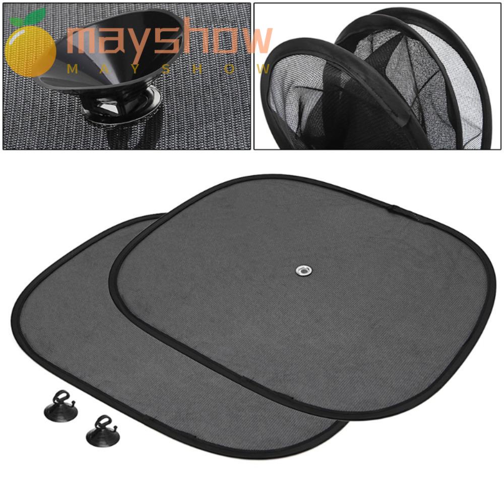 MAYSHOW ม่านบังแดดรถยนต์ ตาข่ายหน้าต่างรถยนต์ ม่านบังแดดหน้าต่างรถยนต์ สากล ฉนวนกันความร้อน อะไหล่รถยนต์ ด้านหน้า หรือด้านหลัง ม่านบังแดดหน้าต่างบังแดด สําหรับ Sedan / SUV