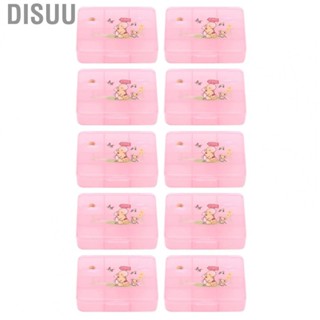 Disuu 10 Pcs Mini  Box Six Compartment Sealed Moisture Proof Practical