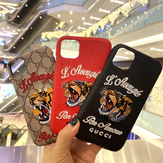 เคสโทรศัพท์มือถือหนัง ลาย Gucci Tiger หรูหรา สําหรับ iPhone 14 pro Max 13 12 pro Max 11 pro Max X XS Max XR