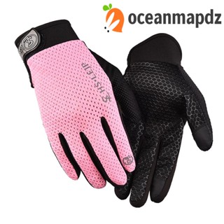 OCEANMAPDZ ถุงมือตาข่าย แบบยาว หน้าจอสัมผัส อุปกรณ์เสริม สําหรับตกปลาคาร์พ