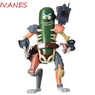 IVANES โมเดลฟิกเกอร์ PVC รูปหมวกกันน็อค Pickle Rick สําหรับเก็บสะสม