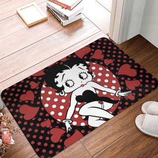 Betty Boop พรมปูพื้นแฟชั่น กันลื่น ขนาด 40*60 ซม. สําหรับตกแต่งบ้าน ห้องครัว