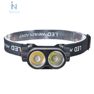 ไฟหน้า XPE LED 2 โหมด แบบพกพา สําหรับเดินป่า กลางแจ้ง [Norton.th]