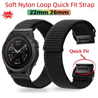 Garmin D2 Delta PX D2 Charlie D2 Bravo สายนาฬิกาข้อมือไนล่อน Velcro Stick 22 26 มม. ปลดไว