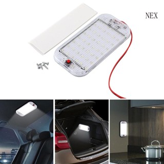 Nex ไฟ LED 48 ดวง 10W สําหรับติดตกแต่งภายในรถยนต์ พร้อมสวิตช์เปิดปิด