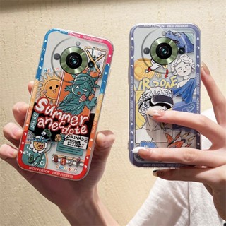 เคสโทรศัพท์มือถือแบบนิ่ม ใส กันรอยเลนส์กล้อง ลายการ์ตูนรูปปั้นเสรีภาพ แฟชั่น สําหรับ Realme11 Realme 11 Pro Plus 2023 Realme11ProPlus