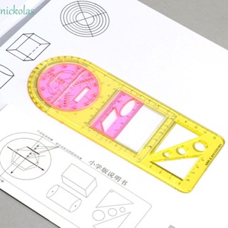 NICKOLAS ไม้บรรทัด แบบพกพา หมุนได้ สําหรับนักเรียน สํานักงาน สอบ