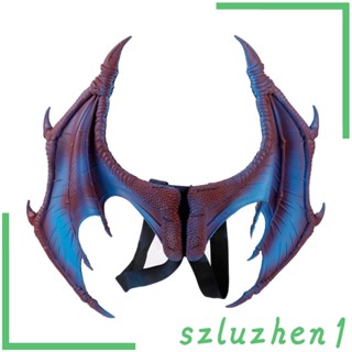 [Szluzhen1] เครื่องแต่งกายฮาโลวีน ปีกมังกรปีศาจ สีดํา สําหรับเด็กผู้หญิง และผู้ชาย
