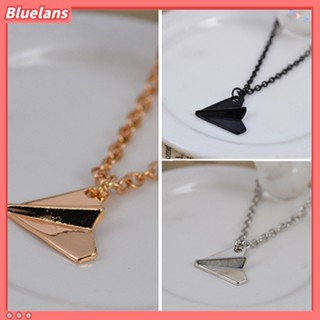 [BLS] สร้อยคอโซ่ จี้เครื่องบินกระดาษ เครื่องประดับแฟชั่น ของขวัญคริสต์มาส สําหรับผู้ชาย