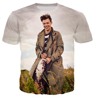 เสื้อยืด พิมพ์ลาย Harry Styles สไตล์ฮาราจูกุ สตรีท