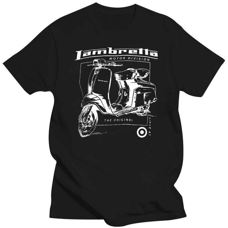 การออกแบบเดิมใหม ่ Lambretta Mens Navy Cal Retro Motor Division สกู ๊ ตเตอร ์ โลโก ้ Tee MOD SKA เสื ้ อยืด S-5XL