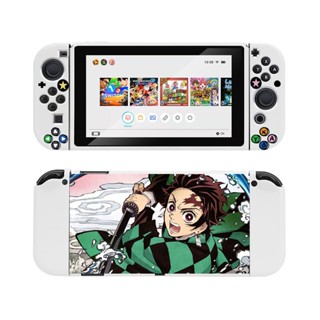 เคสซิลิโคนนิ่ม ลายการ์ตูนญี่ปุ่น Demon Slayer สําหรับ Switch Oled NS Joy-con Controller