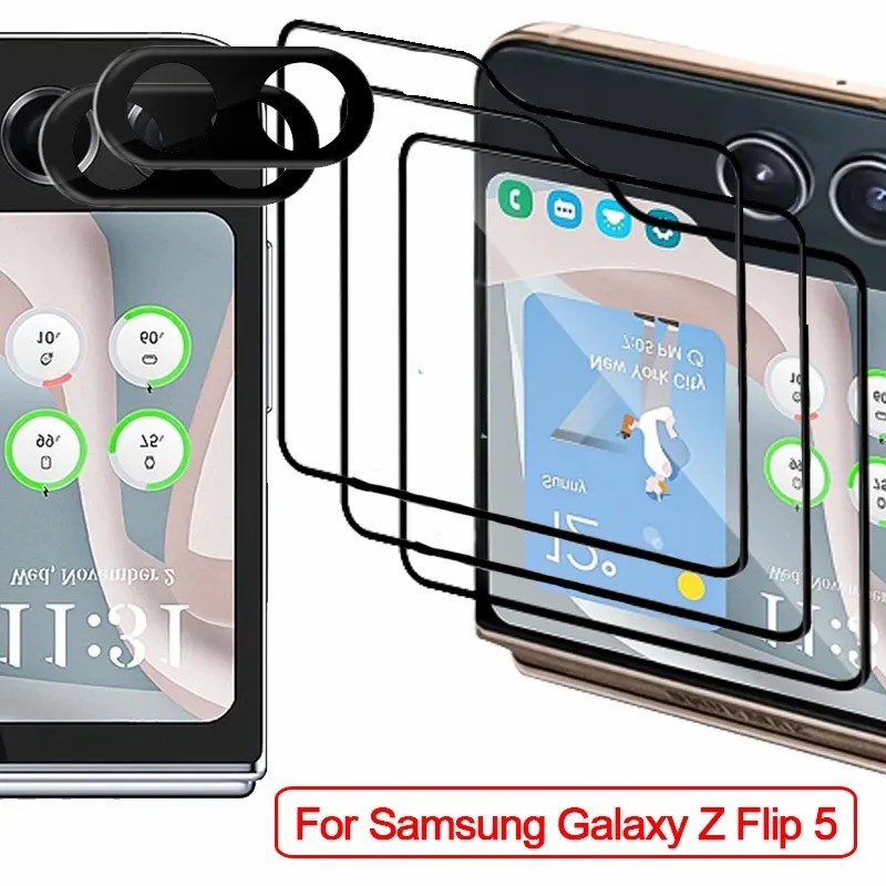 1 ชิ้น เลนส์กล้อง ฟิล์มกระจกนิรภัย / ตัวป้องกันหน้าจอด้านนอก / เข้ากันได้กับ Samsung Galaxy Z Flip 5 / ฟิล์มป้องกันสมาร์ทโฟน / ฟิล์มกันรอยหน้าจอ HD ป้องกันรอยขีดข่วน
