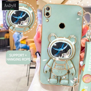 Andyh เคสโทรศัพท์มือถือ ลายนักบินอวกาศ 3D พร้อมสายคล้อง สําหรับ Huawei Y9 2019 Y6 2019 Y7 2019 Y7 Prime 2019