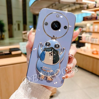 ใหม่ เคสโทรศัพท์มือถือนิ่ม ลายการ์ตูนเป็ดน่ารัก พร้อมขาตั้ง สําหรับ Realme 11 Pro+ Plus 5G C53 NFC GT NEO5 SE 4G Realme11 11Pro 2023 Realme11Pro+