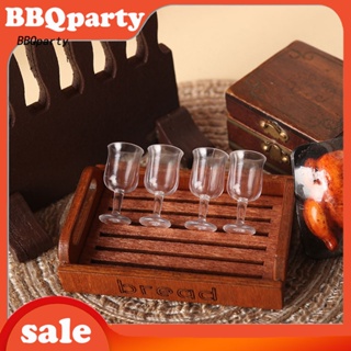 &lt;BBQ&gt; โมเดลแก้วไวน์ ขนาดเล็ก 1:12 DIY สําหรับตกแต่งบ้านตุ๊กตา 10 ชิ้น