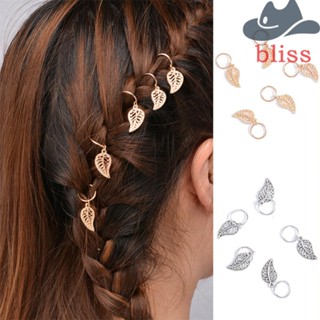 BLISS 5 ชิ้น / เซต ถักเปีย เดรดล็อก ลูกปัด, แหวนผมดาว, แฟชั่น โลหะผสม สีทอง สีเงิน ผมข้อมือ สําหรับเด็กผู้หญิง