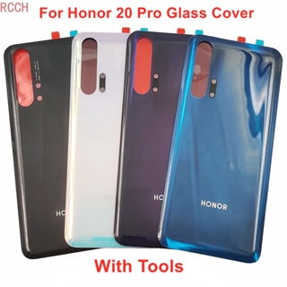 สําหรับ Huawei Honor 20 Pro แบตเตอรี่ กระจก ฝาครอบ Honor 20 Pro ฮาร์ดแบ็ค ด้านหลัง เคสแผงด้านหลัง + กาว ของแท้