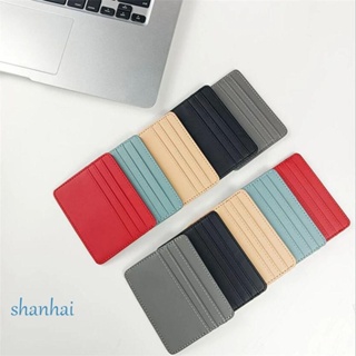 SHANHAI กระเป๋าสตางค์ หนัง PU ใส่บัตรเครดิตได้หลายใบ สีแคนดี้ เหมาะกับของขวัญ