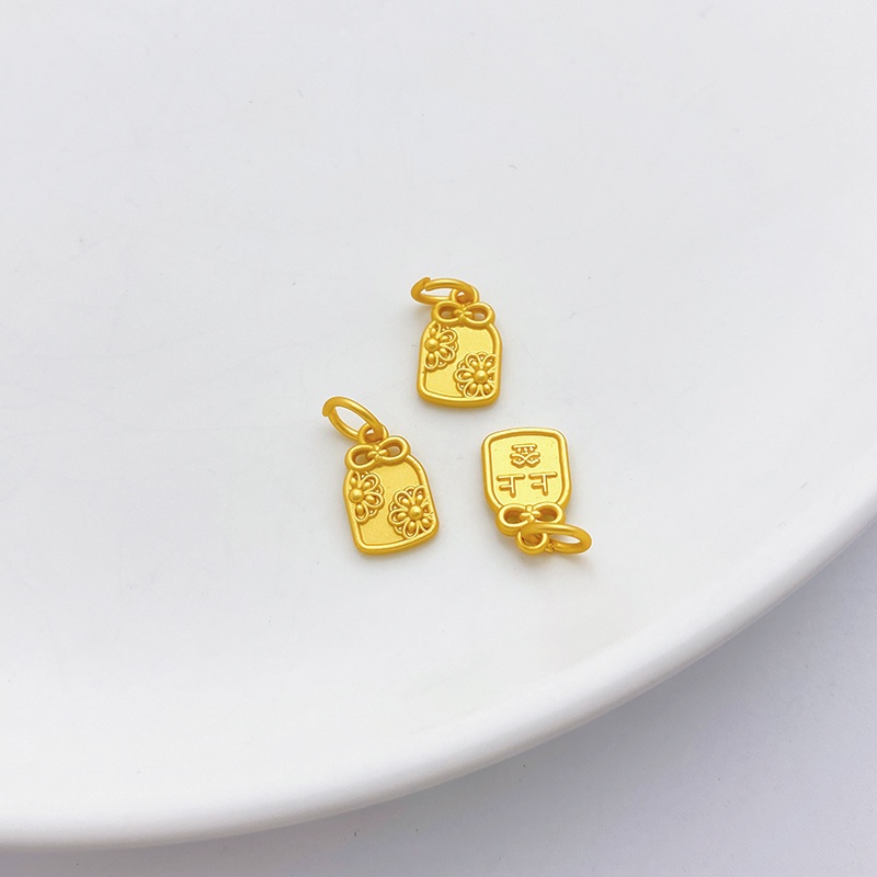 จี้ทองแดง รูปเหรียญกษาปณ์ Zhuangyuan แฮนด์เมด ขนาดเล็ก สไตล์โบราณ สีทอง สําหรับทําสร้อยคอ สร้อยข้อมือ หมวก diy