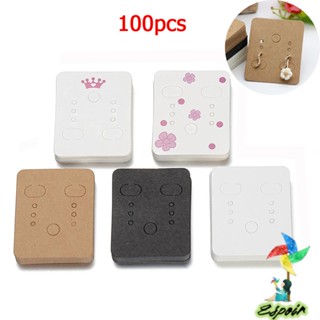 ESPO ป้ายแท็กเปล่า ขนาด 3.8x4.8 ซม. สําหรับใส่ต่างหู DIY จํานวน 100 ชิ้น