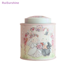 Ruisurshine ใหม่ กล่องเหล็กดีบุก ลายดอกไม้ ขนาดเล็ก สําหรับใส่ชา ลูกอม