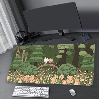 Kawaii แผ่นรองเมาส์ คีย์บอร์ด 900x400 มม. สําหรับเล่นเกม XXL Tapis de Souris