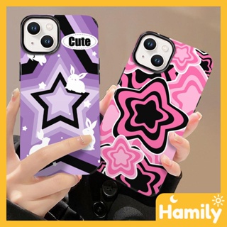 For iPhone 11 iPhone Case Black Glossy TPU Soft Shell Shockproof Protection Camera Pink Stars Bunny Compatible with iPhone 14 13 Pro max 12 Pro Max 11 xr xs max 7Plus 8Plus
