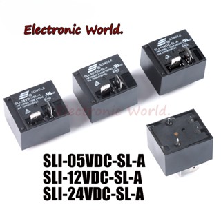 รีเลย์พาวเวอร์ SLI-05VDC-SL-A SLI-12VDC-SL-A SLI-24VDC-SL-A 30A 4pin T93 SLI 5V 12V 24V DC5V SLI-05VDC