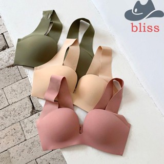 BLISS เสื้อครอปท็อป สปอร์ตบรา สายคล้องไหล่กว้าง ไร้สาย พลัสไซซ์ สําหรับผู้หญิง