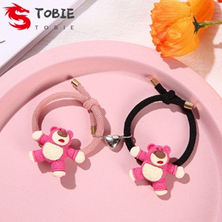 TOBIE สร้อยข้อมือยาง เรซิ่น ลายการ์ตูนหมี หัวใจ เรียบง่าย เครื่องประดับ ของขวัญ สําหรับผู้หญิง และผู้ชาย