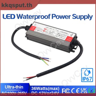 หม้อแปลงไฟ LED 36W DC12V DC24V IP67 กันน้ํา สําหรับพาวเวอร์ซัพพลาย AC100V-265V 36W THK2