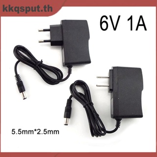 อะแดปเตอร์แปลงพาวเวอร์ซัพพลาย AC DC 100V-240V 6V 1A ปลั๊ก US EU E1 THK2 ขนาด 5.5 มม.*2.5 มม. สําหรับกล้องวงจรปิด