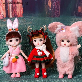 Wbth ตุ๊กตาเจ้าหญิงน่ารัก 16 ซม. พร้อมเสื้อผ้า bjd ob11 ของเล่น สําหรับเด็กผู้หญิง ของขวัญ DIY