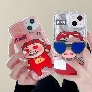 เคสซิลิโคนนิ่ม ลายการ์ตูนหมูน่ารัก กันกระแทก สําหรับ iPhone 11 13 14 12 Pro MAX 6 6S 7 8 Plus X XR XS MAX SE 2020 11Pro