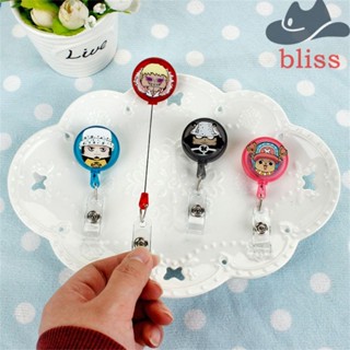 BLISS คลิปหนีบป้ายชื่อ บัตรประจําตัว ยืดหดได้ สําหรับโรงเรียน ที่ใส่ป้ายสับ ลายลูฟี่ โรโรโนอา ซานจิ