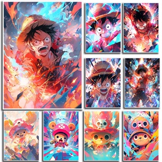 โปสเตอร์กระดาษคราฟท์ ลายการ์ตูนอนิเมะ One Piece สไตล์ญี่ปุ่น คลาสสิก