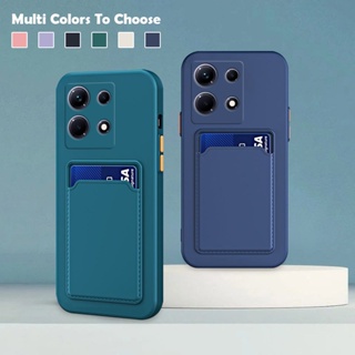 เคสโทรศัพท์ซิลิโคน TPU แบบนิ่ม กันกระแทก มีช่องใส่บัตร สีพื้น สําหรับ Infinix Note 30 Pro I VIP Note30Pro Note30VIP Note30i 5G 4G 2023