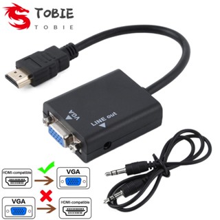 Tobie กล่องแปลง HDMI เป็น VGA HDMI เป็น VGA ไม่ต้องตั้งค่า VGA ตัวเมีย ไมโคร HDMI HD 1080P HD