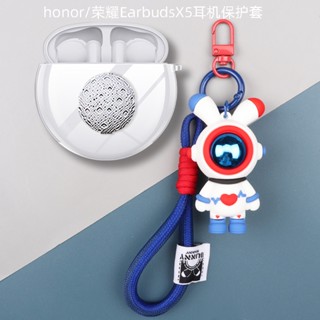 for Honor Earbuds X5 Transparent Case Protective Cute Cartoon Covers Bluetooth Earphone Shell Headphone Portable